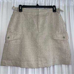 Athleta Voyager Linen Skirt in Grey Size 4